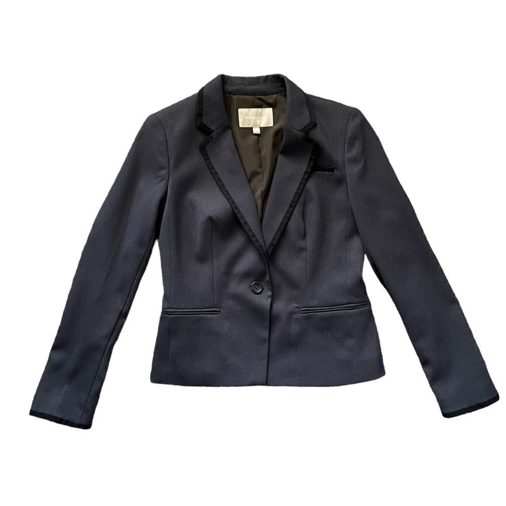 BANANA REPUBLIC One Button Blazer Charcoal Gray Size 6